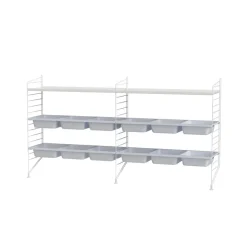 String lattiakaide, valkoinen, 85x30 cm, 2 kpl