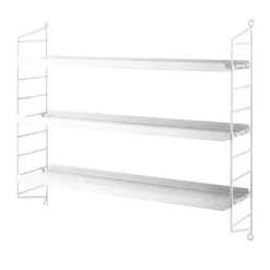 String Pocket hylly metalli, Valkoinen