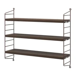 String Pocket seinähylly, Tumma tammi-tummanruskea