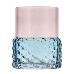 Styles kynttilälyhty Ø7,7x10 cm, Sininen-vaaleanpunainen