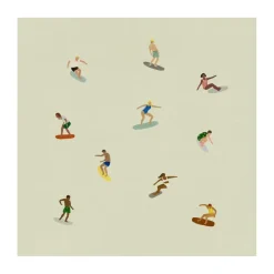 Surfers juliste, Beige, 40x40 cm.