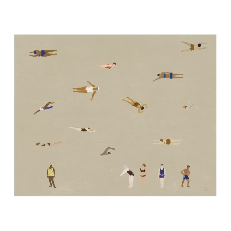 Swimmers juliste, Beige, 40x50 cm