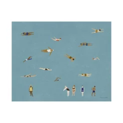 Swimmers juliste, Blue, 40x50 cm