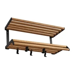 Tamburin hattuhylly 60 cm, Tammi-musta