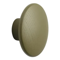 The Dots -vaatekoukku brown green, Ø 6,5 cm