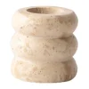 Travertiini kynttilänjalka, Medium 8 cm