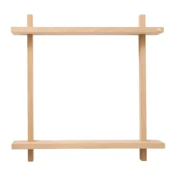 Treat seinähylly kaksinkertainen, Tammi, 50×12×50 cm