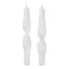 Twist twisted candles kierretty kynttilä 23 cm 2-pakkaus, Pure white