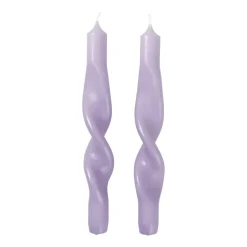 Twist twisted candles kierretty kynttilä 23 cm 2-pakkaus, Orchid light purple