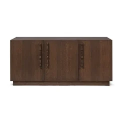 Unda sivupöytä 146x68x50 cm, Tumma petsattu tammi