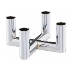 Uyuni Matrix mini kynttilänjalka 4-haarainen, Kromi