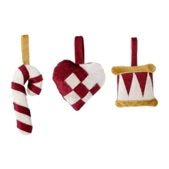 Velua koristeriipus 3 osaa, Punainen