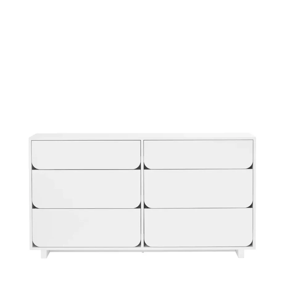 Vidja kaksoislipasto, Valkoinen lakka, 6 laatikkoa